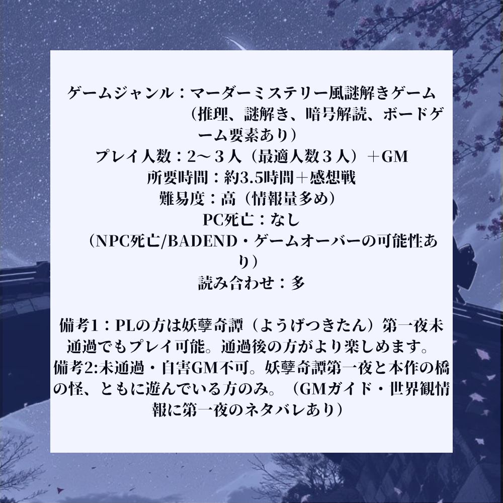 橋の怪 概要
